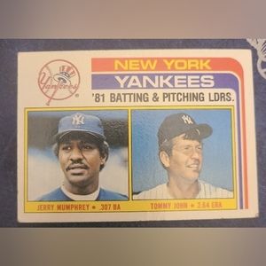 NEW York Yankees 81 Batting & Pitching LDRS Card error